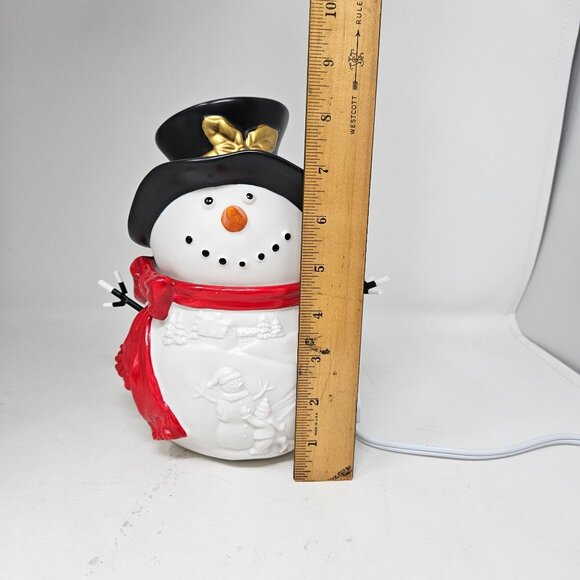 Scentsy Build A Snowman Wax Warmer Retired W/Box - Picture 4 of 6
